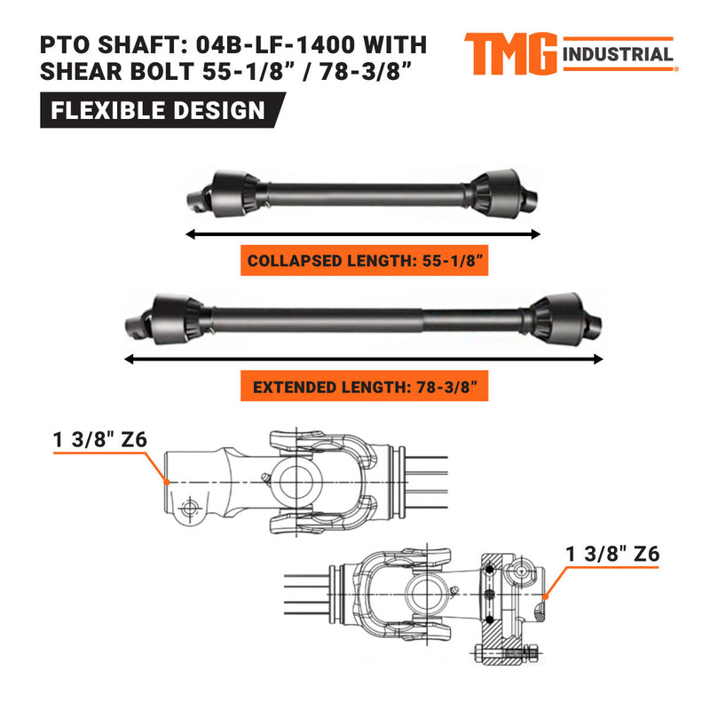 TMG Industrial 50” Offset Ditch Bank Flail Mower with 90° Tilt, 3-Point Hitch, 20-50 HP Tractor, PTO Drive Shaft, TMG-TFMO50