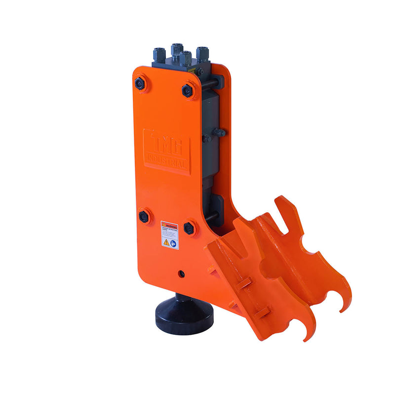 TMG Industrial Excavator Hydraulic Post Pounder, 700 Ft-lb Energy Class, 500-900 BPM,  8” Post Capacity, 4-7 Ton Excavator, TMG-EPD700