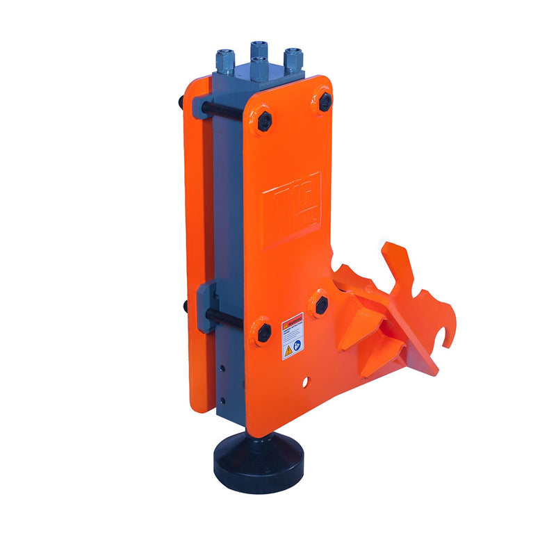 TMG Industrial Excavator Hydraulic Post Pounder, 700 Ft-lb Energy Class, 500-900 BPM,  8” Post Capacity, 4-7 Ton Excavator, TMG-EPD700