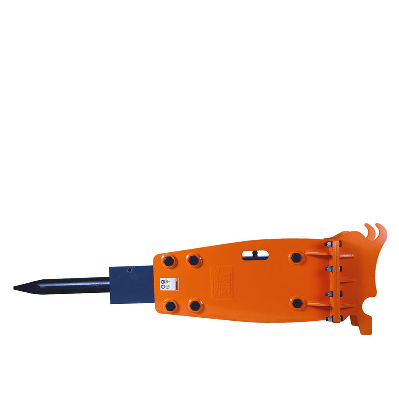 TMG-HB150Q 10 to 15 Ton Q/C Excavator Hydraulic Hammer Breaker, 4'' (100mm) Moil Point Chisel, 1960 Joules Impact Energy, 400-700BPM