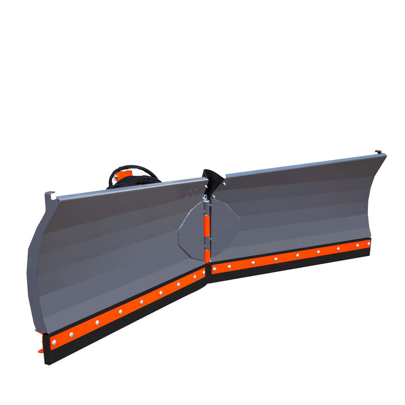 TMG Industrial 10’ U/V Angle Blade Snowplow, Reversible Rubber Edges, 6 Positions, Category 1 & 2 Hookups, 3-Point Hitch, 40-90 HP Tractors, TMG-SP10V