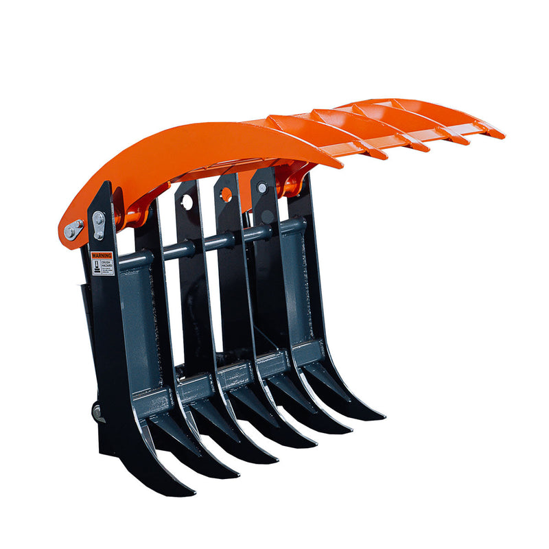 TMG Industrial Mini Skid Steer Root Rake Grapple, 35” Working Width, 2200-lb Capacity, Toro Style Mount Plate, TMG-SRG35