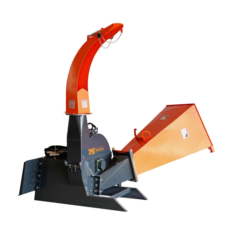 TMG Industrial 6" Skid Steer Wood Chipper, Gravity-Fed, Universal Skid Steer Mount, TMG-WC62S