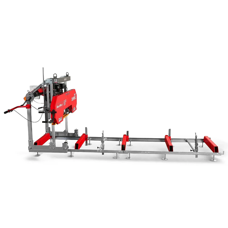 150167deposit 32" Portable Sawmill, 420cc 15HP Gasoline Engine, 29" Board Width, 32' Log Length, 14' Track Bed