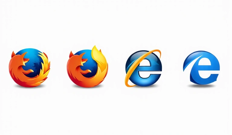 Icônes de navigateurs web (Chrome, Firefox, Safari, Edge) avec un symbole de réglages ou de contrôle pour illustrer la gestion des préférences de cookies.