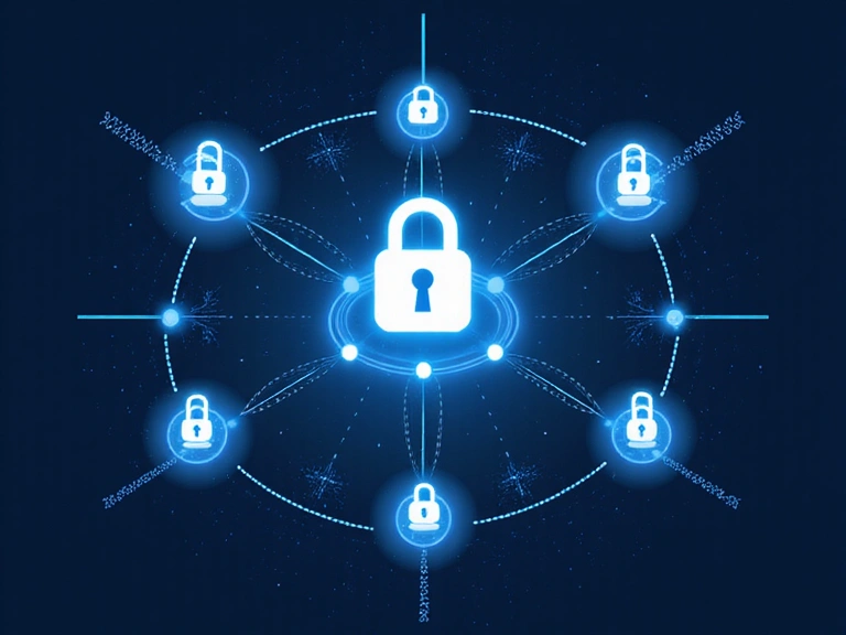 Réseau de connexions montrant le partage de données de manière sécurisée